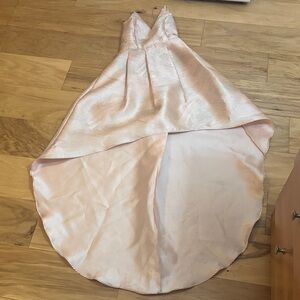 by & by Blush Pink Satin Dress